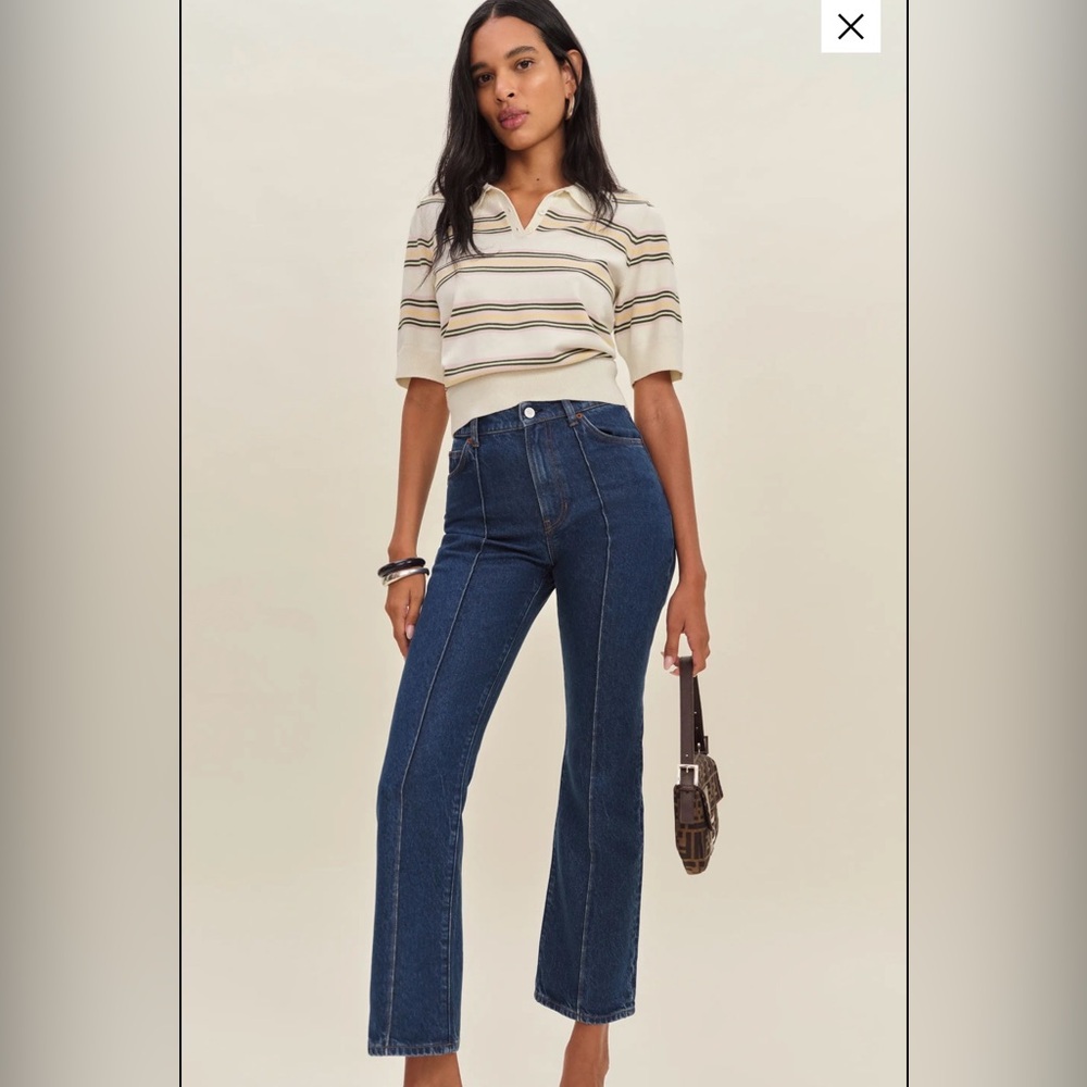 Reformation Dark Blue Bootcut Jeans NWT